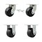 Service Caster 6'' Extra Heavy Duty Phenolic Wheel Caster Set 2 Swivel Locks 2 Rigid, 4PK CRAN-SCC-KP92S630-PHR-BSL-2-R-2 - alternate 1
